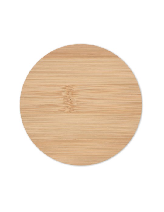 Sous-verre rond en bambou Personnalisé BAYIN | Objet publicitaire