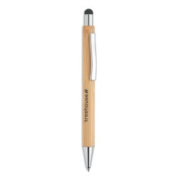 Stylo personnalisé en bambou BAYBA - Stylet  Matières : bambou Couleurs : bois cadeau entreprise pas cher