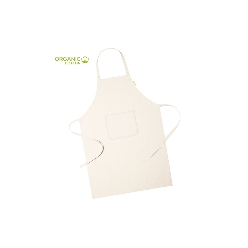 Tablier Éco-responsable Pratique Personnalisé Riffox Matières : coton organique Couleurs : naturel personnalisable avec votre lo
