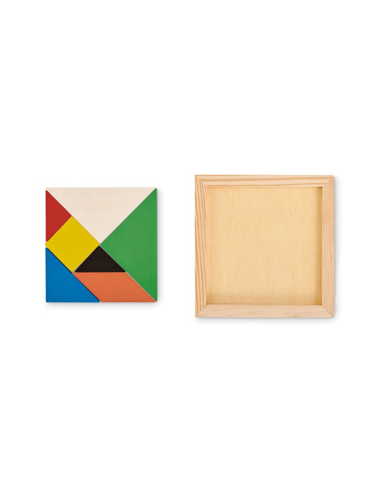 Puzzle Tangram en Bois Cadeau Personnalisé - Idéal
