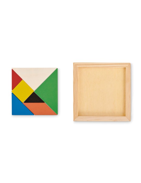 Puzzle Tangram en Bois Cadeau Personnalisé - Idéal