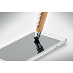 Stylo personnalisé en bambou BAYBA - Stylet  Matières : bambou Couleurs : bois impression haute définition