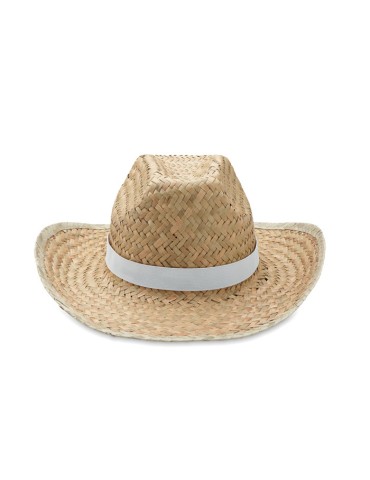 Chapeau cow-boy en paille TEXAS publicitaire