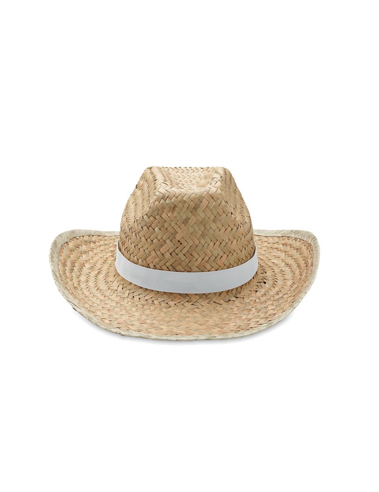 Chapeau cow-boy en paille TEXAS publicitaire