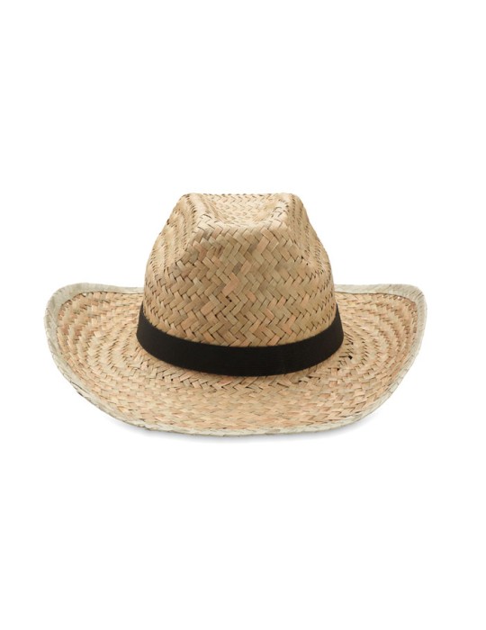 Chapeau cow-boy en paille TEXAS publicitaire