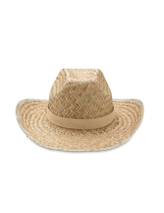 Chapeau cow-boy en paille TEXAS publicitaire