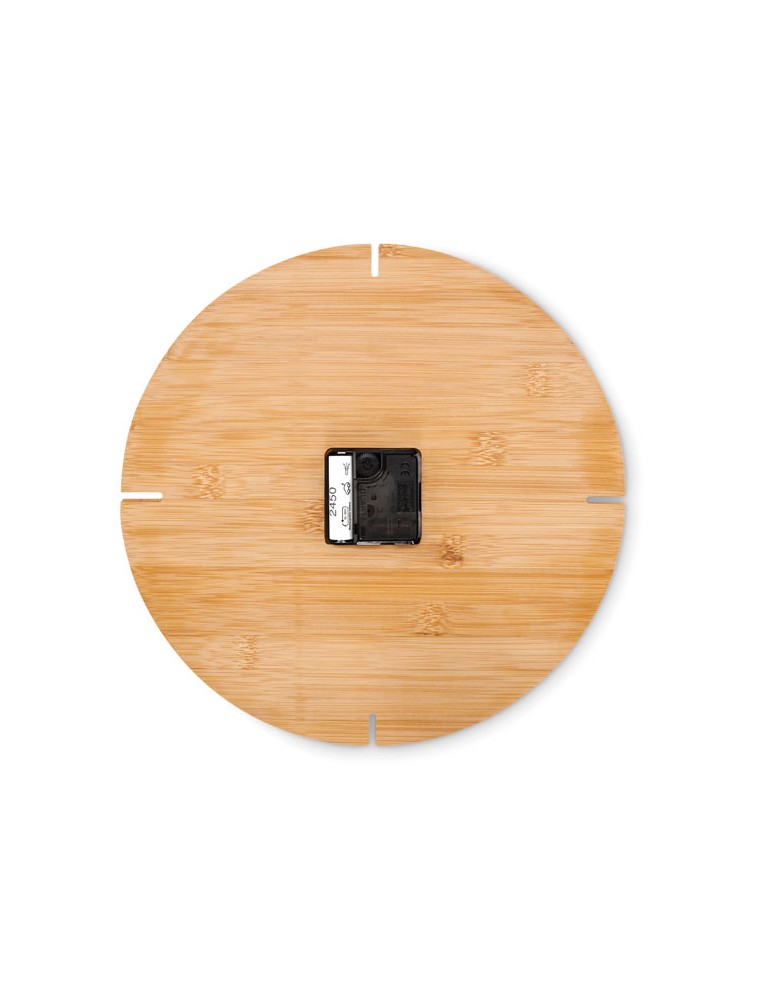 Horloge Murale en Bambou - Objets Publicitaires ESFERE