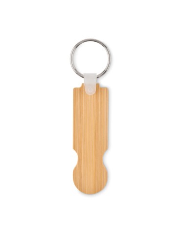 Porte-clés jeton personnalisable en bambou