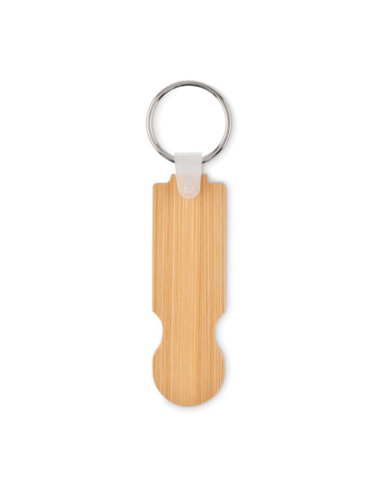 Porte-clés jeton personnalisable en bambou
