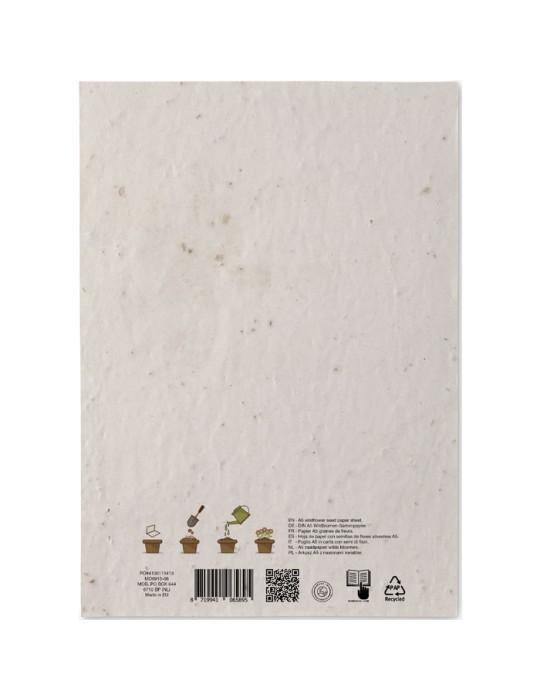 Papier A5 Graines de Fleurs - et Pratique Personnalisée pas cher