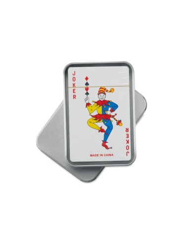 Cartes à jouer personnalisables en boîte étain AMIGO