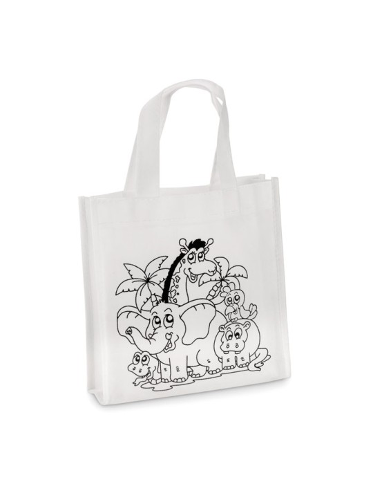 Mini sac shopping à colorier Personnalisé SHOOPIE - pas cher