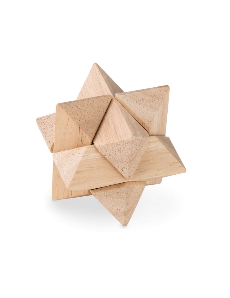 Casse-tête Étoile en Bois Personnalisé - Star Brain Teaser pas cher