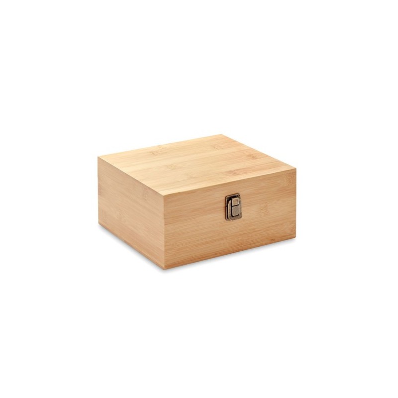 Set de Whisky Éco-responsable Personnalisé avec Boîte en Bambou - INVERNESS Matières : verre Couleurs : bois marquage laser ultr