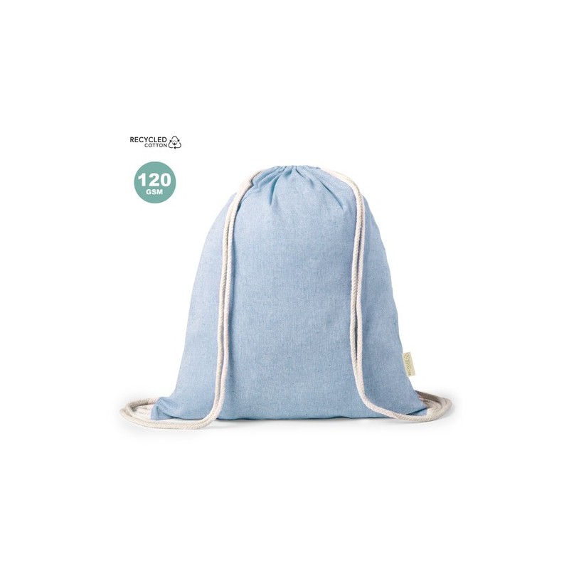 Sac à Dos Éco-Responsable Pratique Personnalisé Konim Matières : coton recyclé Couleurs : bleu cadeau affaires élégant