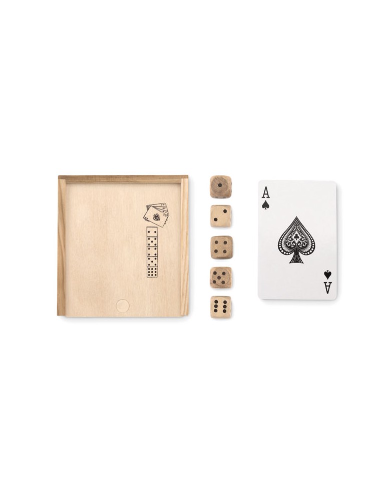 Cartes à Jouer et 5 Dés LAS VEGAS - Offrez du Fun Personnalisée pas cher