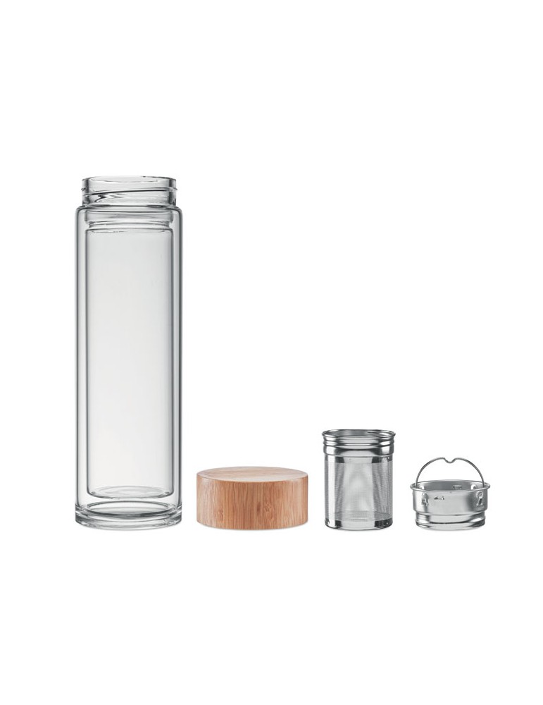 Personnalisée Gourde Isotherme en Verre - 400ml Batumi