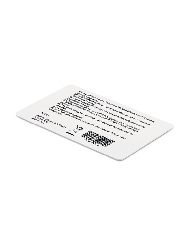 Carte de Blocage RFID Personnalisée Protection Électronique pas cher