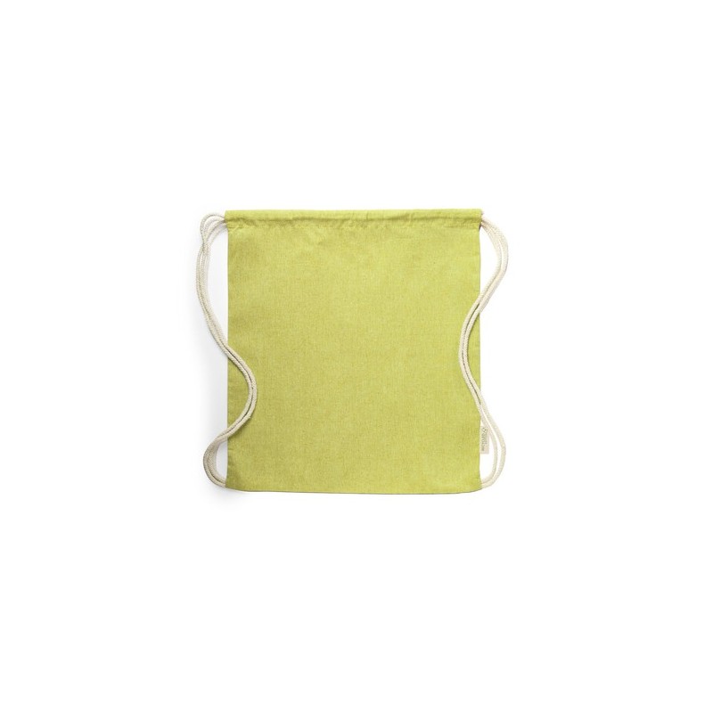 Sac à Dos Éco-Responsable Pratique Personnalisé Konim Matières : coton recyclé Couleurs : vert objet publicitaire robuste