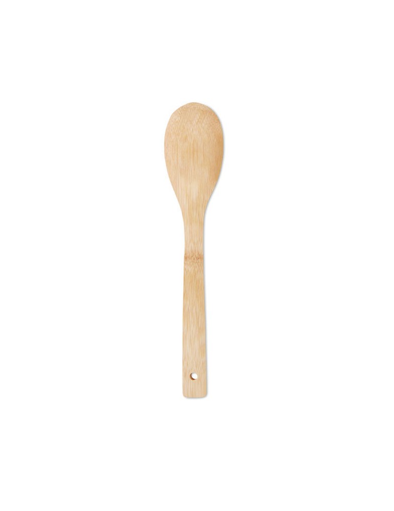 Cuillère à salade personnalisée en bambou - Objet publicitaire