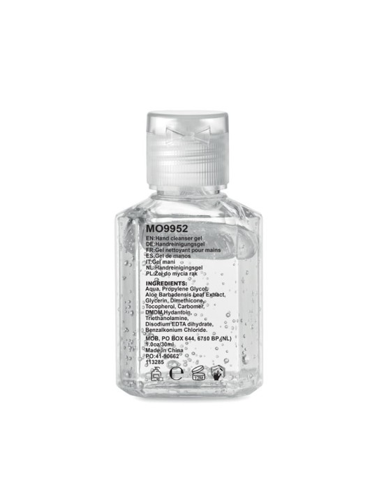 Gel nettoyant mains antibactérien pratique personnalisé 30ml pas cher