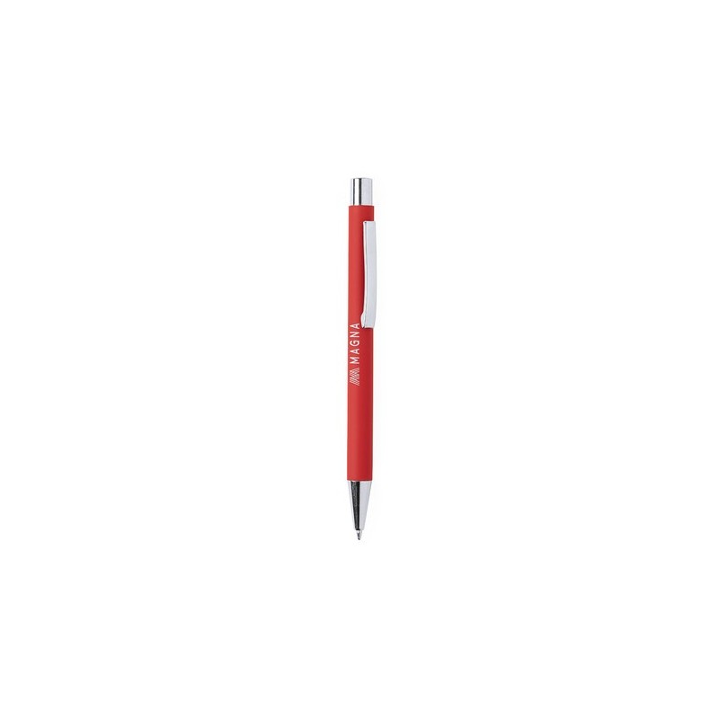 Stylo personnalisable publicitaire - Blavix Matières : caoutchouc Couleurs : rouge cadeau collaborateur premium