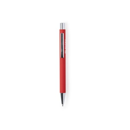 Stylo personnalisable publicitaire - Blavix Matières : caoutchouc Couleurs : rouge marquage couleur éclatante