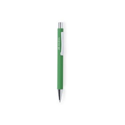 Stylo personnalisable publicitaire - Blavix Matières : caoutchouc Couleurs : vert marquage laser ultra précis