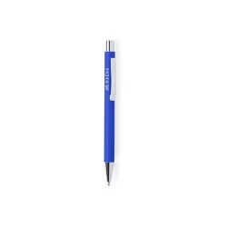 Stylo personnalisable publicitaire - Blavix Matières : caoutchouc Couleurs : bleu goodies publicitaire événementiel
