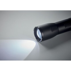 Petite lampe de poche LED personnalisée pas cher ENTA Matières : aluminium Couleurs : noir goodies publicitaire événementiel