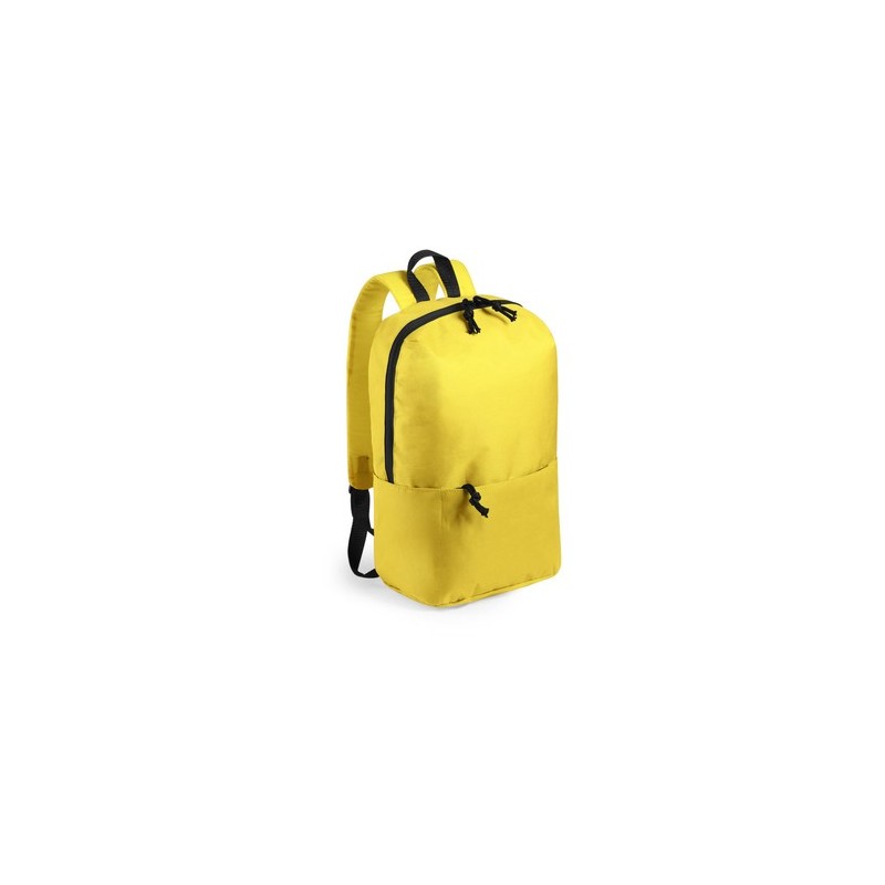 Sac à dos sportif personnalisé résistant pas cher - Galpox Matières : polyester Couleurs : jaune personnalisable avec votre logo
