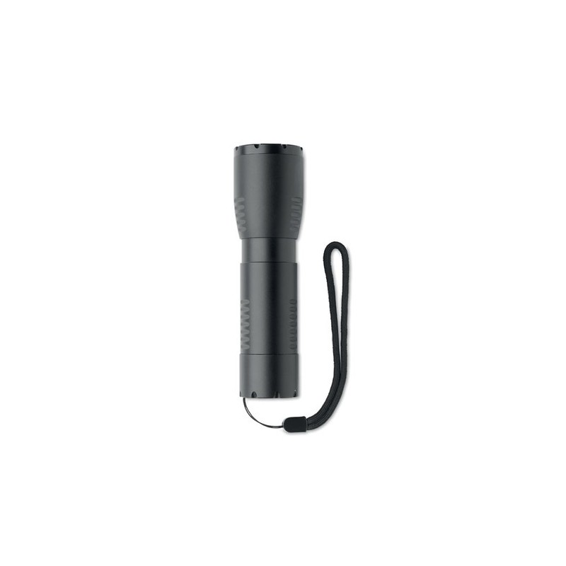Petite lampe de poche LED personnalisée pas cher ENTA Matières : aluminium Couleurs : noir impression haute définition