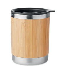 Gobelet isotherme personnalisé en acier inoxydable 250ml LOKKA Matières : acier inoxydable Couleurs : bois