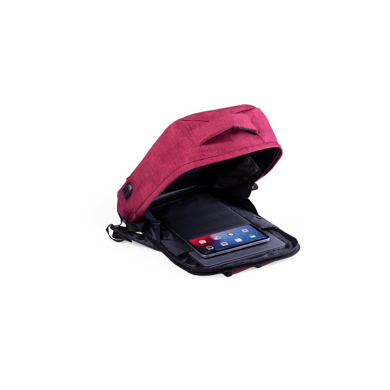 Sac à Dos Antivol Personnalisé pour Voyage et Bureau - Komplete Matières : polyester Couleurs : rouge impression logo haute qual