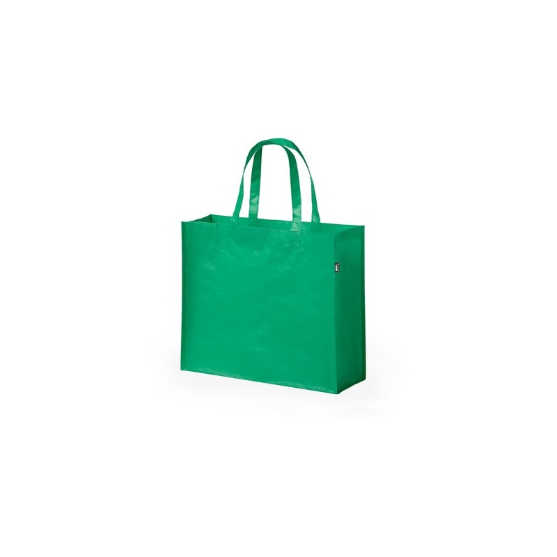 Sac Éco-responsable de Shopping en RPET Personnalisé Kaiso pas cher Couleurs : vert Matières : polyester recyclé
