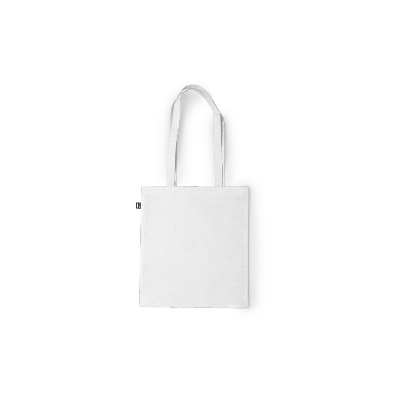 Sac Shopping Éco-responsable en RPET Personnalisé pas cher - Frilend Couleurs : blanc Matières : polyester recyclé marquage lase
