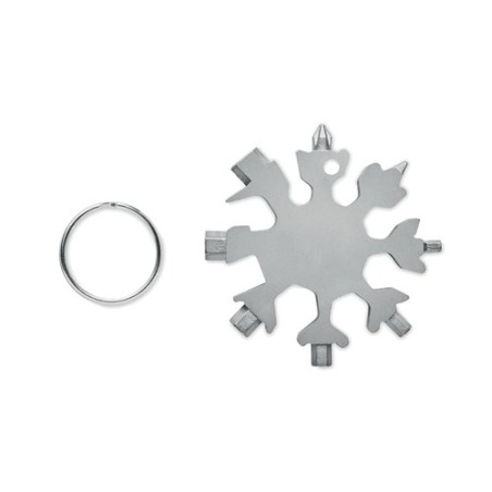 Outil Multi Fonctions Personnalisé en Acier Inox FLOQUET Matières : acier inoxydable Couleurs : titane