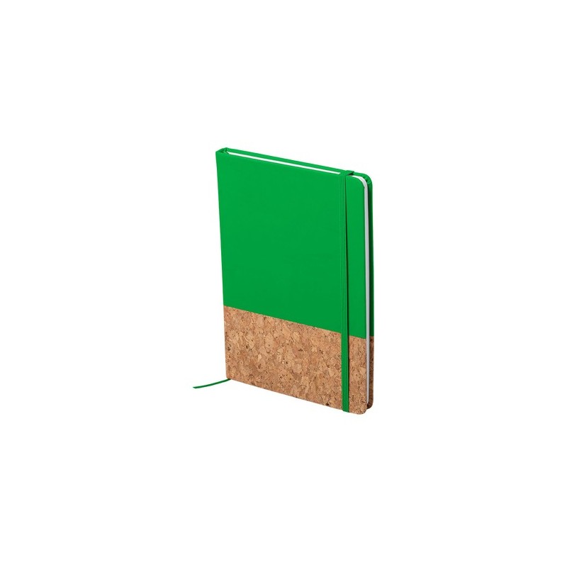 Bloc Notes Personnalisable Éco-responsable Bluster Matières : liège Couleurs : vert