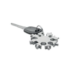 Outil Multi Fonctions Personnalisé en Acier Inox FLOQUET Matières : acier inoxydable Couleurs : titane cadeau entreprise pas che