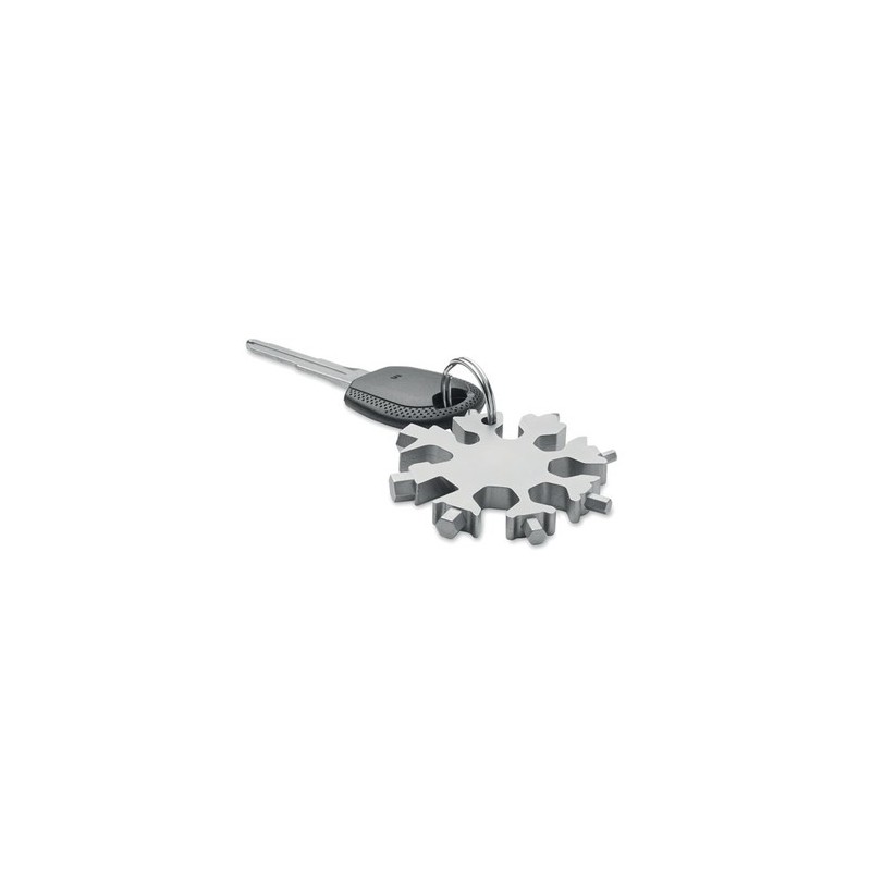 Outil Multi Fonctions Personnalisé en Acier Inox FLOQUET Matières : acier inoxydable Couleurs : titane cadeau entreprise pas che