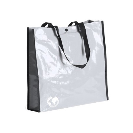 Sac shopping biodégradable recyclé personnalisé pas cher Couleurs : rouge marquage couleur éclatante