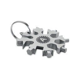 Outil Multi Fonctions Personnalisé en Acier Inox FLOQUET Matières : acier inoxydable Couleurs : titane marquage laser ultra préc