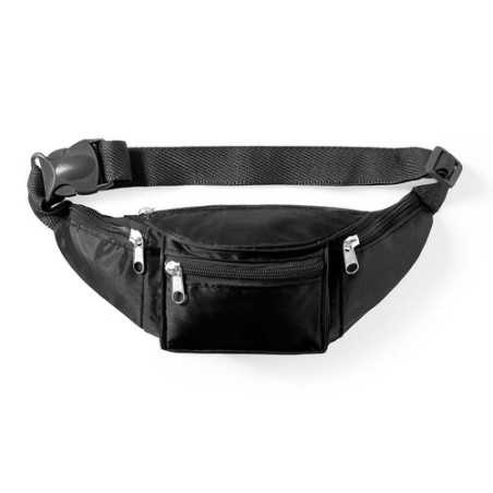 Sac banane personnalisé résistant et pratique Crown Matières : polyester Couleurs : noir