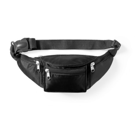 Sac banane personnalisé résistant et pratique Crown Matières : polyester Couleurs : noir goodies entreprise design