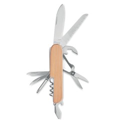 Couteau Multi Outils Éco-responsable Pratique en Bambou LUCY LUX Matières : métal Couleurs : bois