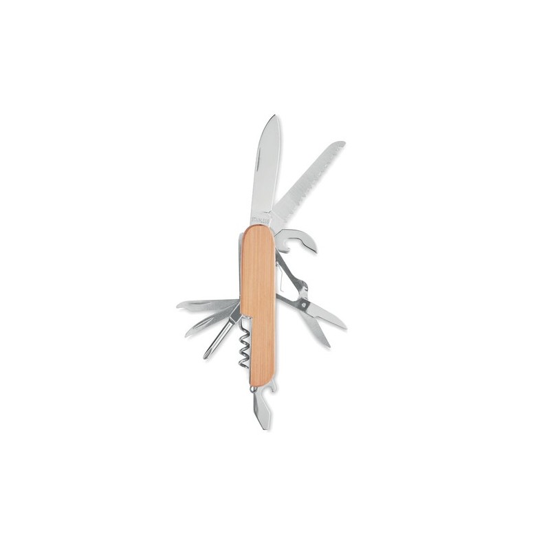 Couteau Multi Outils Éco-responsable Pratique en Bambou LUCY LUX Matières : métal Couleurs : bois