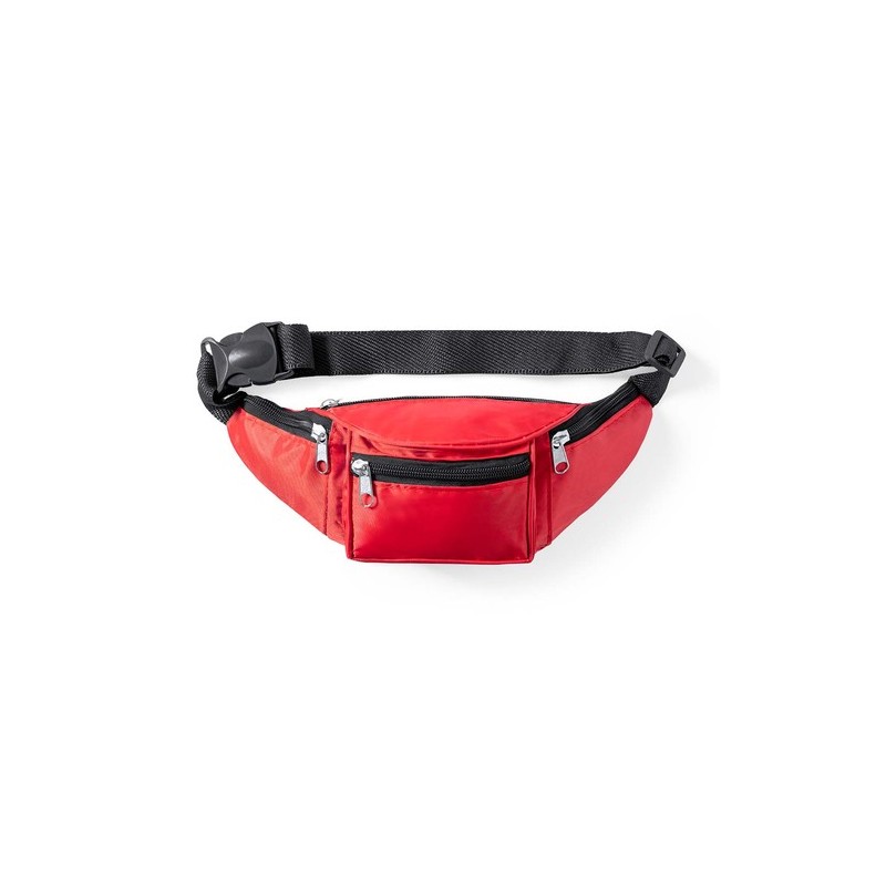 Sac banane personnalisé résistant et pratique Crown Matières : polyester Couleurs : rouge objet promotionnel éco-responsable