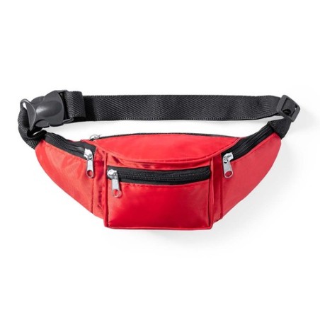 Sac banane personnalisé résistant et pratique Crown Matières : polyester Couleurs : rouge objet promotionnel éco-responsable