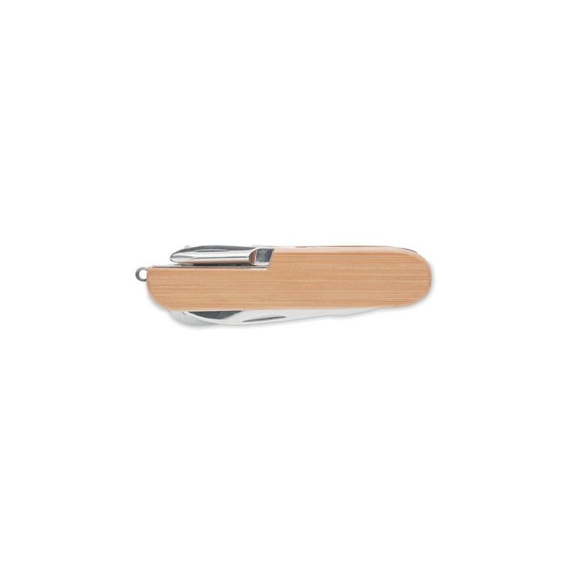 Couteau Multi Outils Éco-responsable Pratique en Bambou LUCY LUX Matières : métal Couleurs : bois personnalisable avec votre log