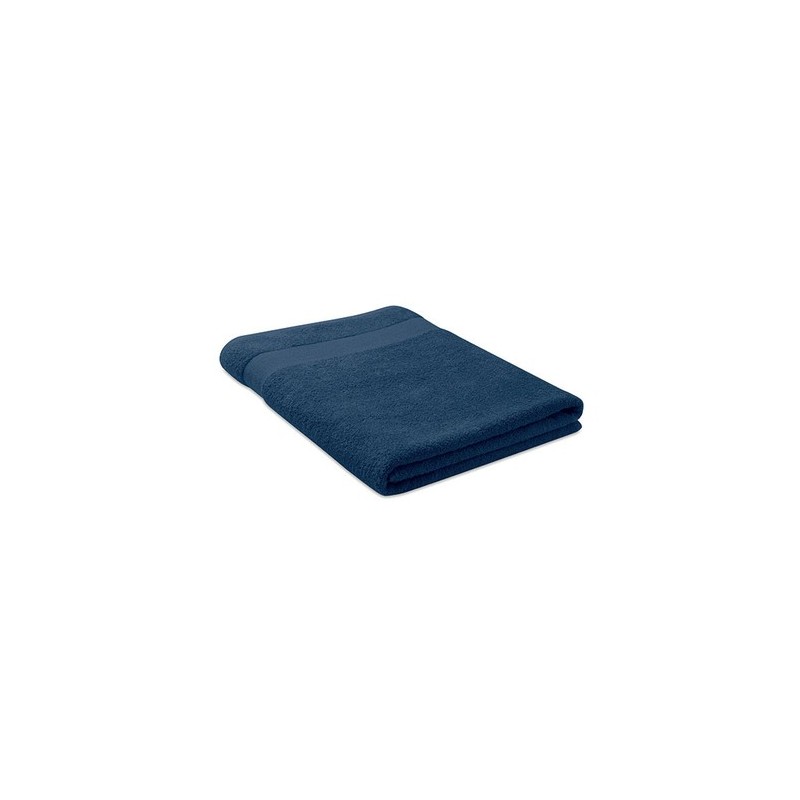 Serviette Éponge Bio Coton Personnalisée 180x100 cm MERRY Matières : coton biologique Couleurs : bleu